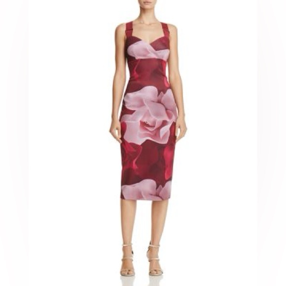 Ted Baker Dresses & Skirts - Ted Baker red Mallie Porcelain rose body con dress size 3 us sz 8